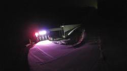 Modrá sjezdovka - dojezd k lanové dráze