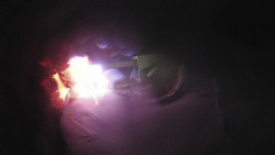 Modrá sjezdovka - dojezd k lanové dráze