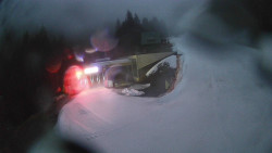 Modrá sjezdovka - dojezd k lanové dráze