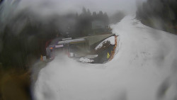 Modrá sjezdovka - dojezd k lanové dráze