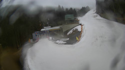 Modrá sjezdovka - dojezd k lanové dráze