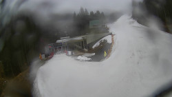 Modrá sjezdovka - dojezd k lanové dráze