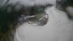 Modrá sjezdovka - dojezd k lanové dráze