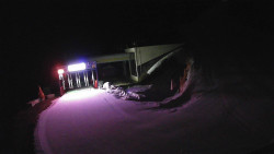 Modrá sjezdovka - dojezd k lanové dráze