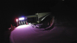 Modrá sjezdovka - dojezd k lanové dráze