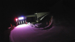 Modrá sjezdovka - dojezd k lanové dráze