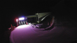 Modrá sjezdovka - dojezd k lanové dráze