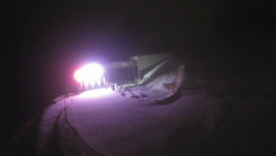 Modrá sjezdovka - dojezd k lanové dráze