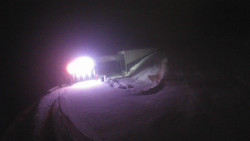 Modrá sjezdovka - dojezd k lanové dráze