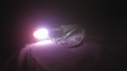 Modrá sjezdovka - dojezd k lanové dráze