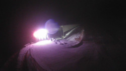 Modrá sjezdovka - dojezd k lanové dráze