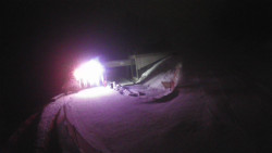 Modrá sjezdovka - dojezd k lanové dráze