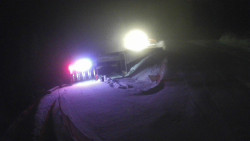 Modrá sjezdovka - dojezd k lanové dráze