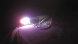 Modrá sjezdovka - dojezd k lanové dráze