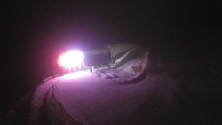 Modrá sjezdovka - dojezd k lanové dráze