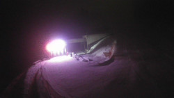 Modrá sjezdovka - dojezd k lanové dráze