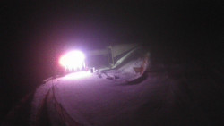 Modrá sjezdovka - dojezd k lanové dráze