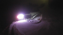 Modrá sjezdovka - dojezd k lanové dráze