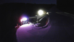 Modrá sjezdovka - dojezd k lanové dráze