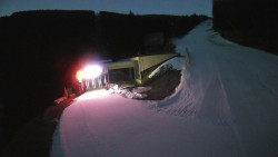 Modrá sjezdovka - dojezd k lanové dráze