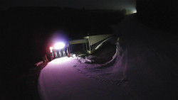 Modrá sjezdovka - dojezd k lanové dráze