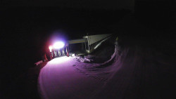 Modrá sjezdovka - dojezd k lanové dráze