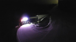 Modrá sjezdovka - dojezd k lanové dráze