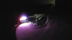 Modrá sjezdovka - dojezd k lanové dráze