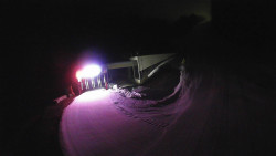 Modrá sjezdovka - dojezd k lanové dráze