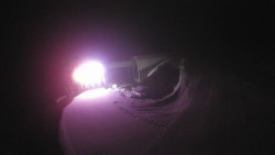 Modrá sjezdovka - dojezd k lanové dráze