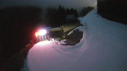 Modrá sjezdovka - dojezd k lanové dráze