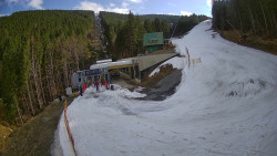 Modrá sjezdovka - dojezd k lanové dráze