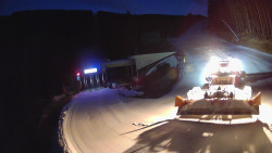 Modrá sjezdovka - dojezd k lanové dráze