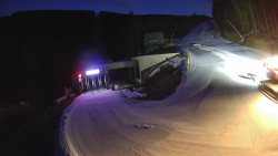 Modrá sjezdovka - dojezd k lanové dráze