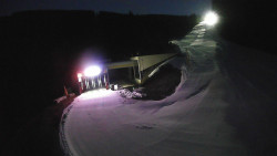 Modrá sjezdovka - dojezd k lanové dráze