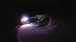 Modrá sjezdovka - dojezd k lanové dráze