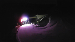 Modrá sjezdovka - dojezd k lanové dráze