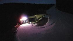 Modrá sjezdovka - dojezd k lanové dráze