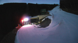 Modrá sjezdovka - dojezd k lanové dráze