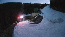 Modrá sjezdovka - dojezd k lanové dráze