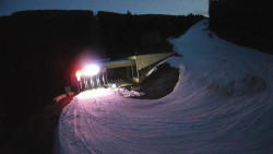 Modrá sjezdovka - dojezd k lanové dráze