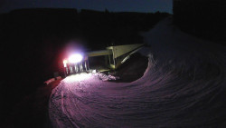 Modrá sjezdovka - dojezd k lanové dráze