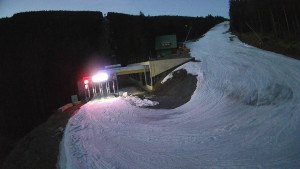 Červenohorské sedlo - Modrá sjezdovka - dojezd k lanové dráze - 23.3.2026 v 05:01 Červenohorské sedlo - Modrá sjezdovka - dojezd k lanové dráze - 23.3.2026 v 05:01