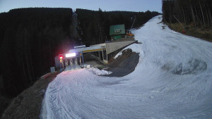 Červenohorské sedlo - Modrá sjezdovka - dojezd k lanové dráze - 23.3.2026 v 05:10 Červenohorské sedlo - Modrá sjezdovka - dojezd k lanové dráze - 23.3.2026 v 05:10