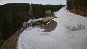 Červenohorské sedlo - Modrá sjezdovka - dojezd k lanové dráze - 23.3.2026 v 05:40 Červenohorské sedlo - Modrá sjezdovka - dojezd k lanové dráze - 23.3.2026 v 05:40