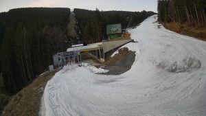 Červenohorské sedlo - Modrá sjezdovka - dojezd k lanové dráze - 23.3.2026 v 06:00 Červenohorské sedlo - Modrá sjezdovka - dojezd k lanové dráze - 23.3.2026 v 06:00