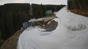 Červenohorské sedlo - Modrá sjezdovka - dojezd k lanové dráze - 23.3.2026 v 06:10 Červenohorské sedlo - Modrá sjezdovka - dojezd k lanové dráze - 23.3.2026 v 06:10