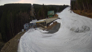 Červenohorské sedlo - Modrá sjezdovka - dojezd k lanové dráze - 23.3.2026 v 06:20 Červenohorské sedlo - Modrá sjezdovka - dojezd k lanové dráze - 23.3.2026 v 06:20