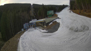 Červenohorské sedlo - Modrá sjezdovka - dojezd k lanové dráze - 23.3.2026 v 07:20 Červenohorské sedlo - Modrá sjezdovka - dojezd k lanové dráze - 23.3.2026 v 07:20