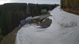 Červenohorské sedlo - Modrá sjezdovka - dojezd k lanové dráze - 23.3.2026 v 08:01 Červenohorské sedlo - Modrá sjezdovka - dojezd k lanové dráze - 23.3.2026 v 08:01